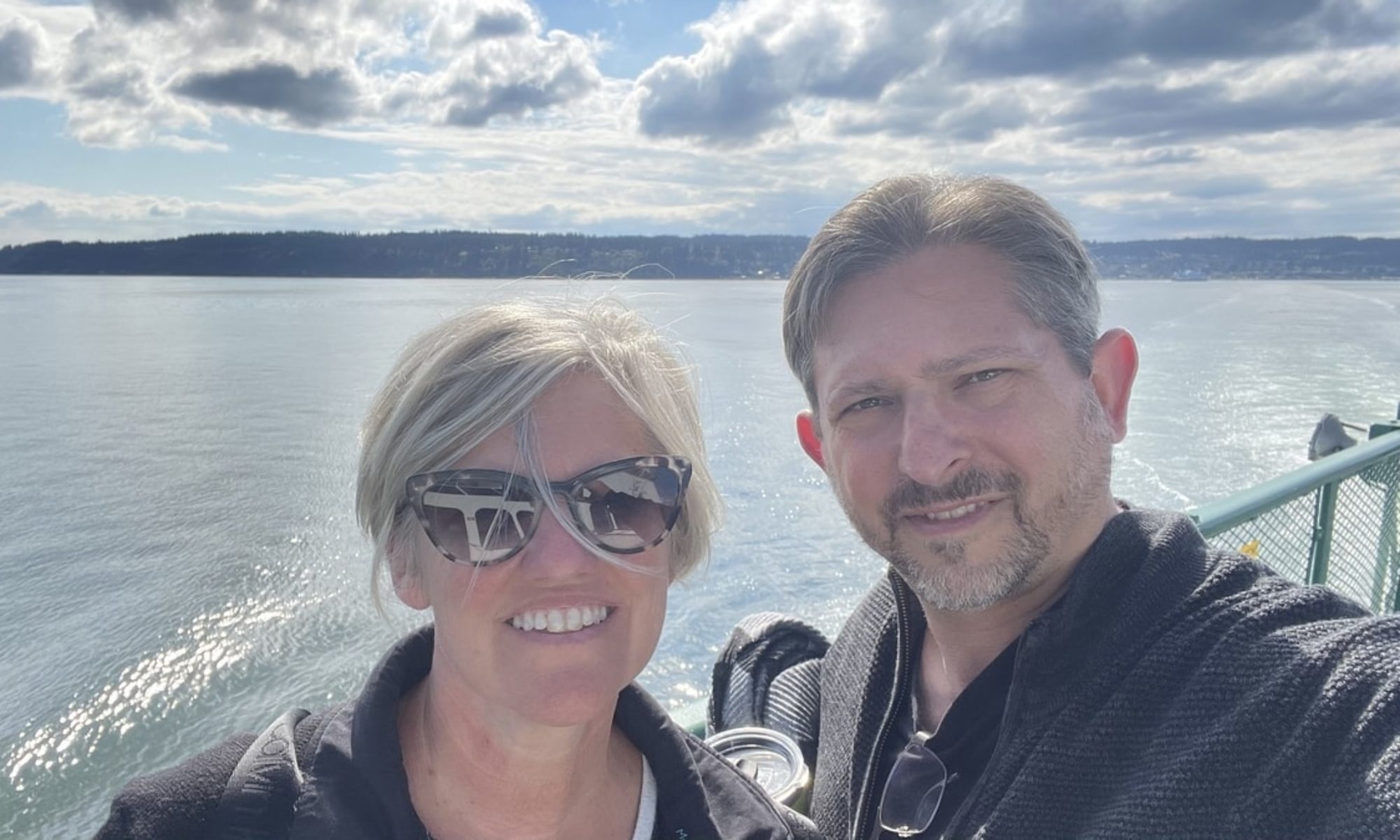 Darren Dunner with his wife enjoying time on Puget Sound